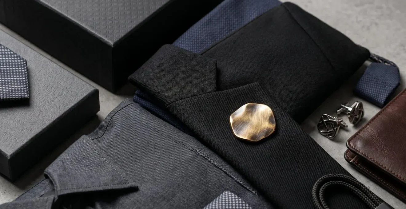 Kit d'ouverture de franchise disposé élégamment avec uniformes, signalétique et outils de communication